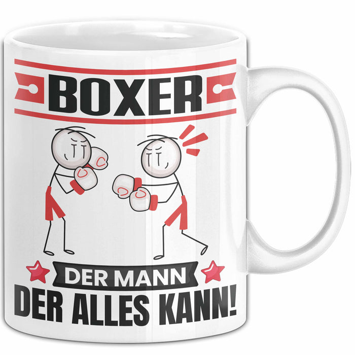 Boxer Tasse Geschenk für Boxer Der Mann Der Alles Kann Geschenkidee zum Geburtstag Weiß Trendation