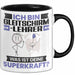 Gleitschirmlehrer Tasse Geschenk für Gleitschirmlehrer Geburtstag Lustiger Spruch Kaffee-Becher Was Ist Deine Superkraft Schwarz Trendation