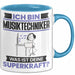 Musiktechniker Tasse Geschenk für Musiktechniker Geburtstag Lustiger Spruch Kaffee-Becher Was Ist Deine Superkraft Blau Trendation