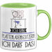 Geschenk für Plattenladenbesitzerin Tasse Lustige Geschenkidee Geburtstag Ich Bin Plattenladenbesitzerin Ich Darf Das Grün Trendation