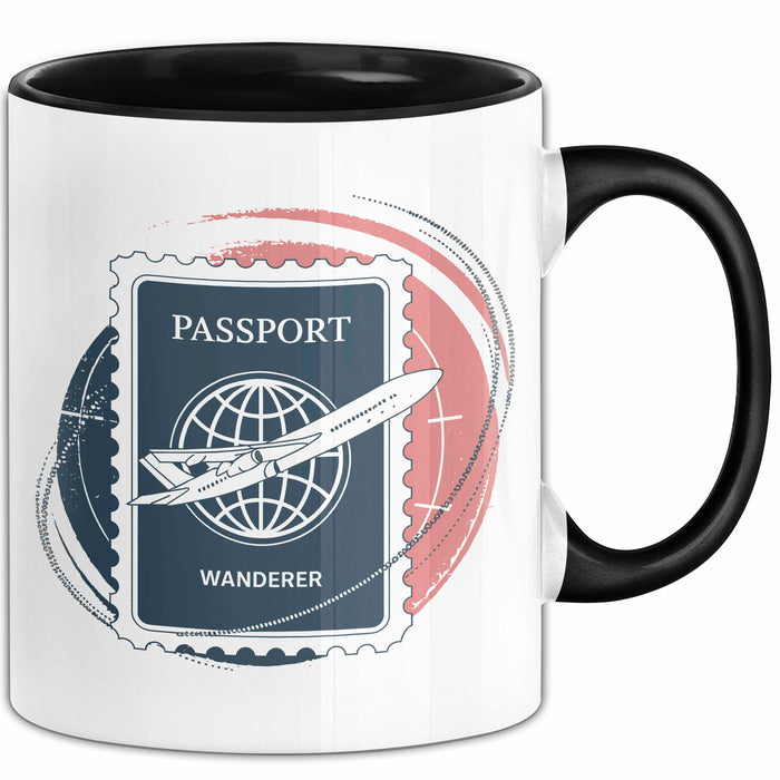 Weltenbummler Tasse Geschenkidee für Reisesüchtige Trendation