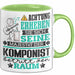 Komponist Geschenk Tasse Lustiger Spruch Erheben Sie Sich Der Komponist Betritt den Raum Grün Trendation