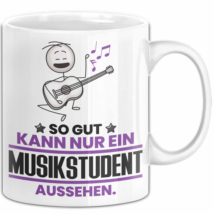 Musikstudent Geschenk Tasse So Gut Kann Nur Ein Musikstudent Aussehen Geschenkidee Kaffee-Becher Weiß Trendation