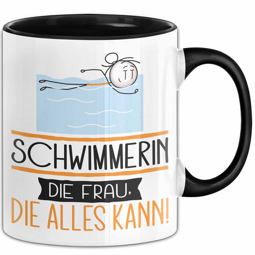 Schwimmerin Geschenk Tasse Becher Die Frau Die Allen Kann Geschenkidee für eine Schwimmerin Lustig Trendation
