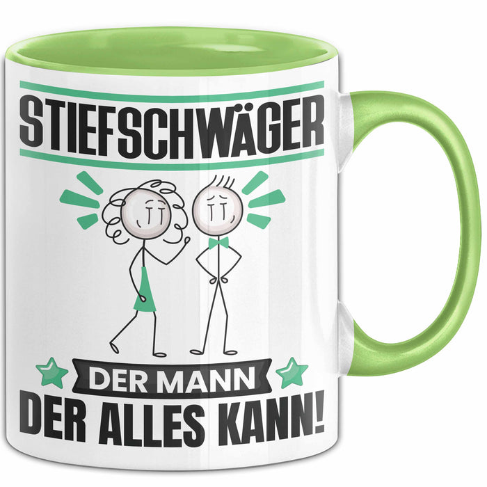 Stiefschwäger Tasse Geschenk für Stiefschwäger Der Mann Der Alles Kann Geschenkidee zum Geburtstag Grün Trendation