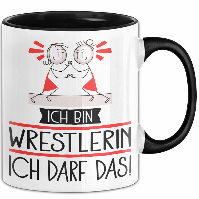 Geschenk für Wrestlerin Tasse Lustige Geschenkidee Geburtstag Ich Bin Wrestlerin Ich Darf Das Trendation