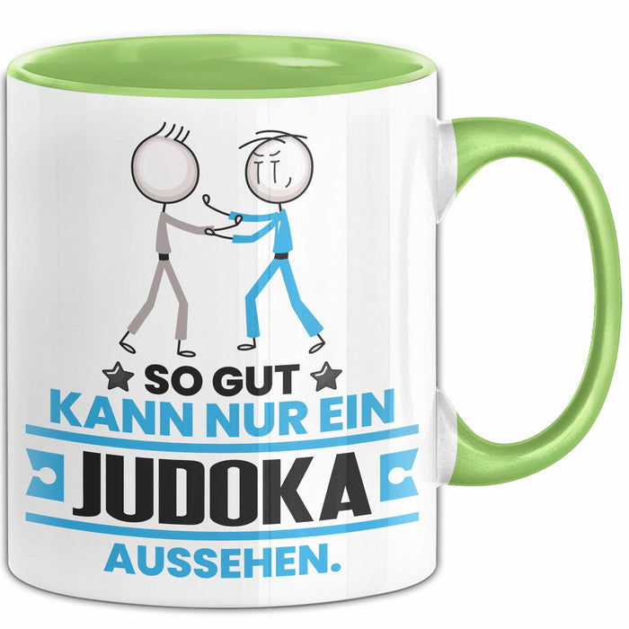 Judoka Geschenk Tasse So Gut Kann Nur Ein Judoka Aussehen Geschenkidee Kaffee-Becher Grün Trendation