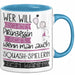 Squash-Spielerin Tasse Geschenk Spruch Wer Will Schon Prinzessin Sein Wenn Man Auch Squash-Spielerin Sein Kann Blau Trendation