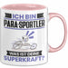 Para-Sportler Tasse Geschenk für Para-Sportler Geburtstag Lustiger Spruch Kaffee-Becher Was Ist Deine Superkraft Rosa Trendation