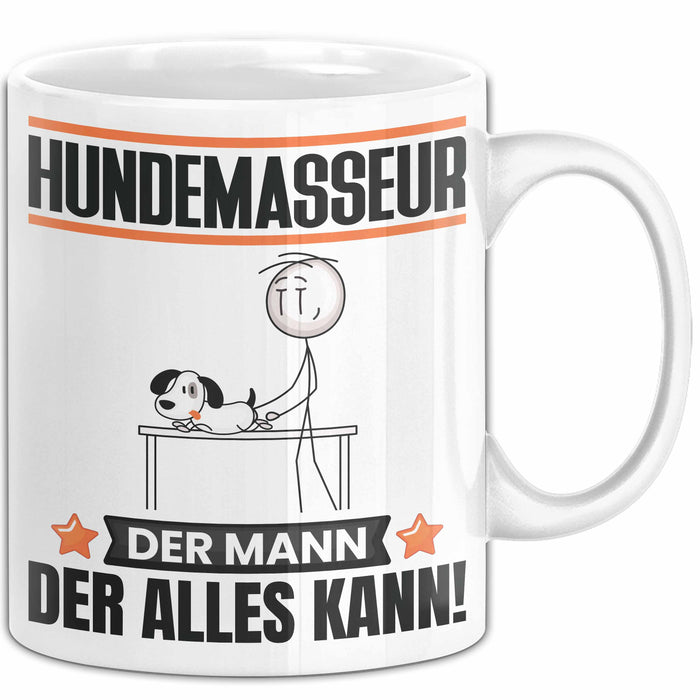Hundemasseur Tasse Geschenk für Hundemasseur Der Mann Der Alles Kann Geschenkidee zum Geburtstag Weiß Trendation