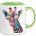 Giraffe Mit Sonnenbrille Tasse Geschenk Lustige Geschenkidee Spruch Grün Trendation