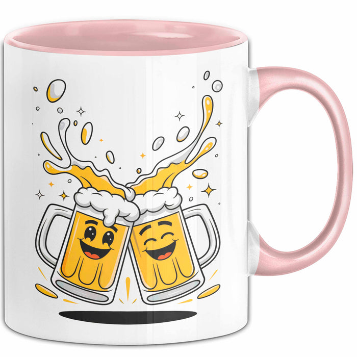 Bier Fan Tasse Geschenk Lustige Geschenkidee Spruch Für Bier Liebhaber Rosa Trendation