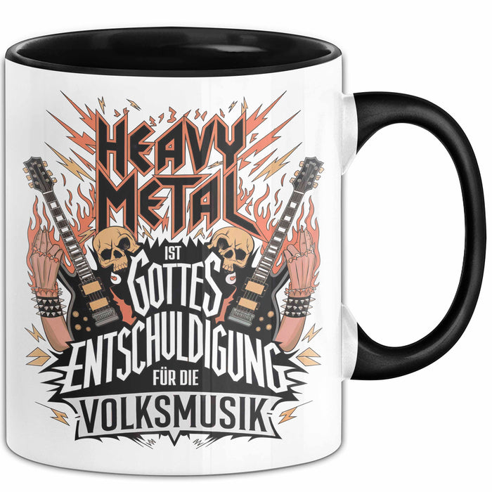 Heavy Metal Tasse Geschenkidee Gottes Entschuldigung Trendation