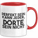 Doerte Tasse Perfekt Sein Kann Jeder, Doerte Sein Nicht Geschenk Rot Trendation