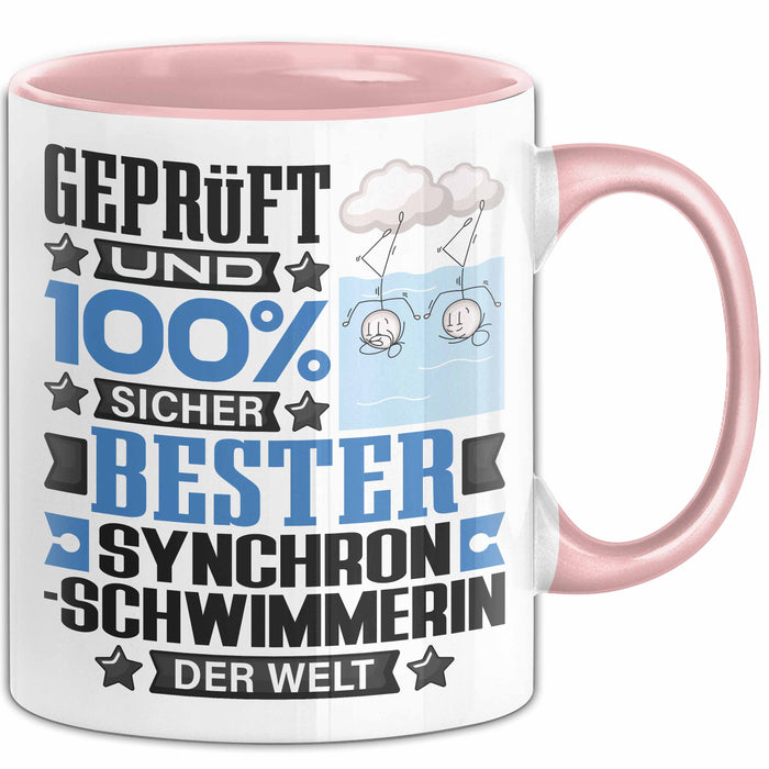 Synchronschwimmerin Geschenk Lustiger Spruch für Synchronschwimmerin Geschenkidee Bester Synchronschwimmerin Der Welt Rosa Trendation