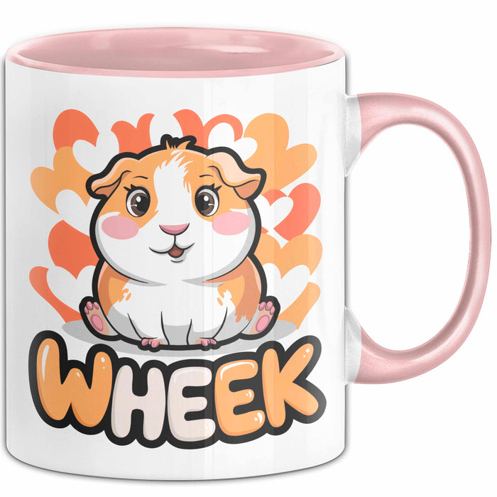Meerschweinchen Tierliebhaber Tasse Geschenk Lustige Geschenkidee Spruch Wheek Rosa Trendation