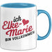 Elke-Marie Tasse Geschenk Ich Bin Vollkommen Elke-Marie Geschenkidee Geburtstag Blau Trendation