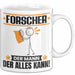 Forscher Tasse Geschenk für Forscher Der Mann Der Alles Kann Geschenkidee zum Geburtstag Weiß Trendation