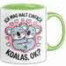 Koala Tierliebhaber Tasse Geschenk Lustige Geschenkidee Spruch Ich Mag Halt Einfach Koalas Ok Grün Trendation
