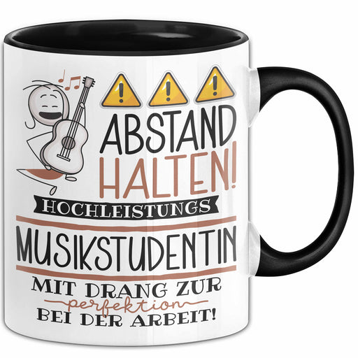 Musikstudentin Tasse Geschenk Lustig Abstand Halten Hochleistungs-Musikstudentin Mit Drang Zur Perfektion Bei Der Arbeit Trendation