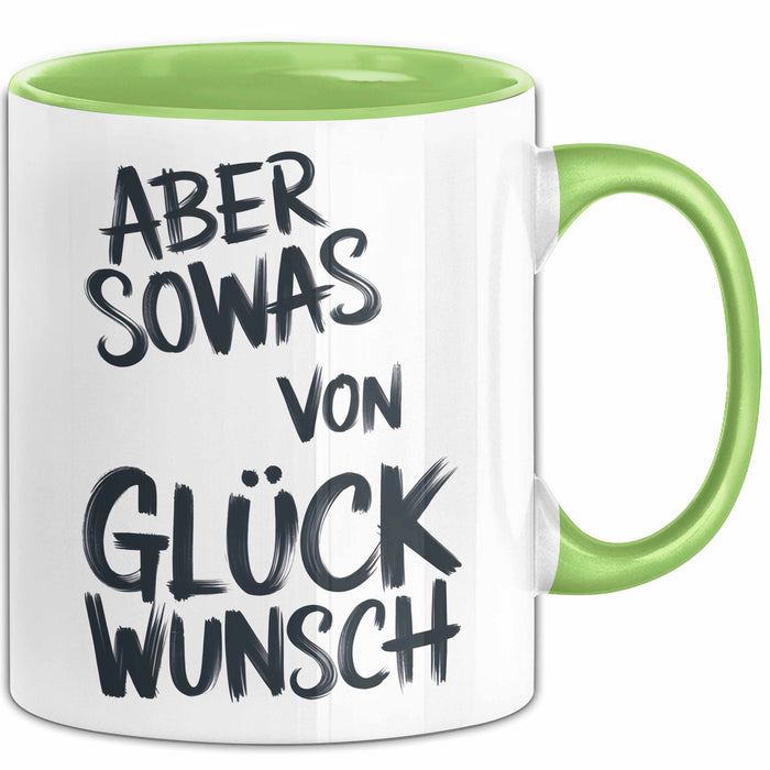 Sarkastischer Sarkasmus Tasse Geschenk Lustige Geschenkidee Spruch Aber Sowas Von Glück Wunsch Grün Trendation