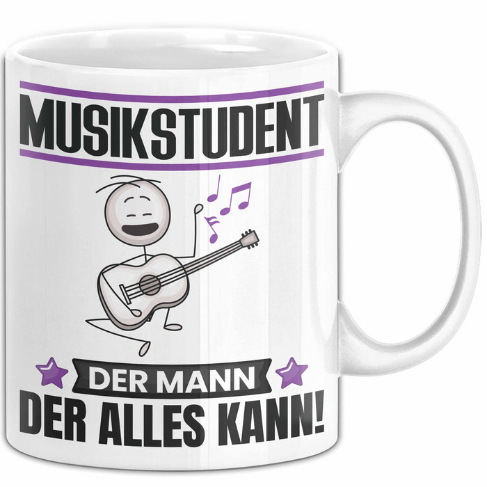 Musikstudent Tasse Geschenk für Musikstudent Der Mann Der Alles Kann Geschenkidee zum Geburtstag Weiß Trendation