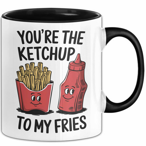 Romantisches Paar Jahrestagsfeier Tasse Geschenk Lustige Geschenkidee Spruch Du Bist Der Ketchup Zu Meinen Pommes Trendation
