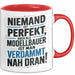 Modellbauer Tasse Geschenk Lustige Geschenkidee Spruch Niemand Ist Perfekt Aber Als Modellbauer Ist Man Verdammt Nah Dran Rot Trendation
