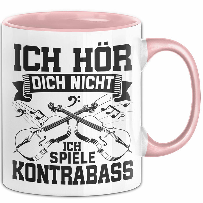 Kontrabass Tasse Geschenk Musiker Cellospieler Violoncello Musiklehrer Rosa Trendation
