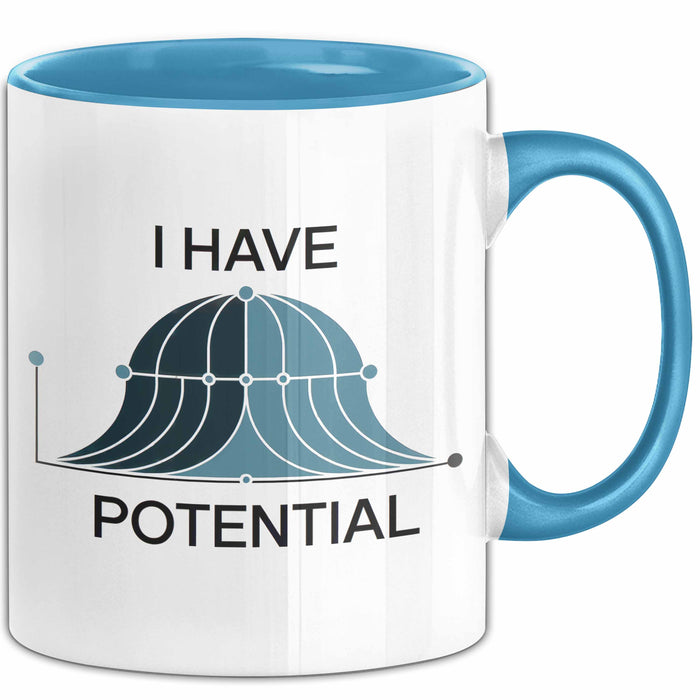 Physiker Tasse Geschenk Ich habe Potenzial Wissenschaft Blau Trendation