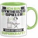 Synthesizer-Spieler Tasse Geschenk für Synthesizer-Spieler Geburtstag Lustiger Spruch Kaffee-Becher Was Ist Deine Superkraft Grün Trendation