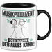 Musikproduzent Tasse Geschenk für Musikproduzent Der Mann Der Alles Kann Geschenkidee zum Geburtstag Schwarz Trendation