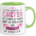 Büroarbeit Kollege Chef Tasse Geschenk Lustige Geschenkidee Spruch Eine Großartige Chefin Ist Schwer Zu Finden Grün Trendation