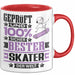 Skater Geschenk Lustiger Spruch für Skater Geschenkidee Bester Skater Der Welt Rot Trendation