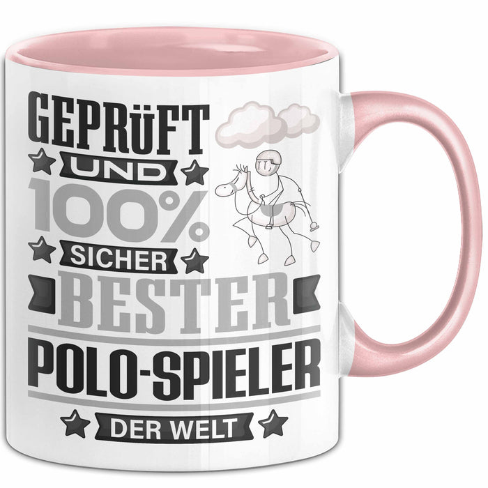 Polo-Spieler Geschenk Lustiger Spruch für Polo-Spieler Geschenkidee Bester Polo-Spieler Der Welt Rosa Trendation