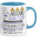Plattenladenbesitzerin Tasse Geschenk Lustig Abstand Halten Hochleistungs-Plattenladenbesitzerin Mit Drang Zur Perfektion Bei Der Arbeit Blau Trendation