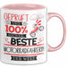 Beste Motorradfahrerin Der Welt Tasse Geschenk für Eine Motorradfahrerin Geprüft Und Sicher Geschenkidee Geburtstag Weihnachten Rosa Trendation