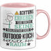 Outdoor-Koch Geschenk Tasse Lustiger Spruch Erheben Sie Sich Der Outdoor-Koch Betritt den Raum Rosa Trendation