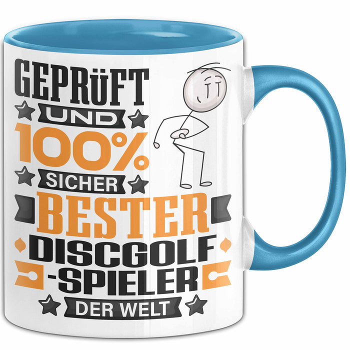Discgolf-Spieler Geschenk Lustiger Spruch für Discgolf-Spieler Geschenkidee Bester Discgolf-Spieler Der Welt Blau Trendation