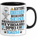 Keyboard-Spieler Geschenk Tasse Lustiger Spruch Erheben Sie Sich Der Keyboard-Spieler Betritt den Raum Schwarz Trendation