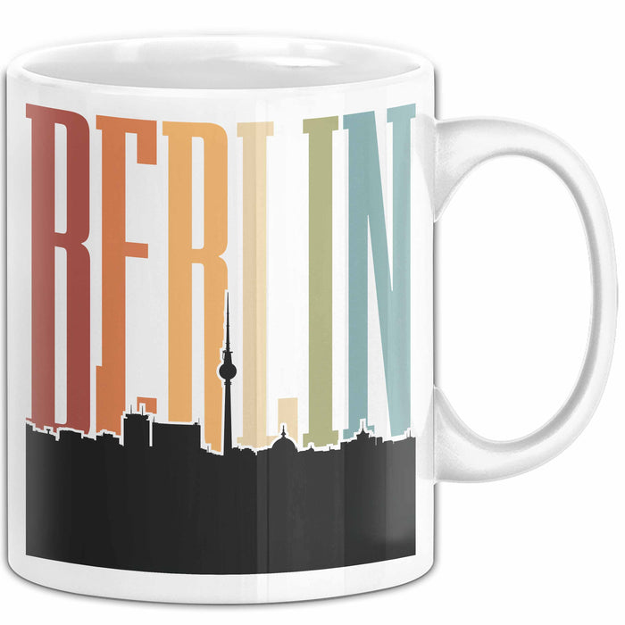 Berlin Tasse Geschenk Horizont Hauptstadt Stadt Spruch Geschenkidee Weiß Trendation