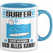 Surfer Tasse Geschenk für Surfer Der Mann Der Alles Kann Geschenkidee zum Geburtstag Blau Trendation