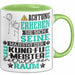 Kung-Fu-Meister Geschenk Tasse Lustiger Spruch Erheben Sie Sich Der Kung-Fu-Meister Betritt den Raum Grün Trendation