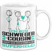 Schwiegercousin Geschenk Tasse Ich Bin Schwiegercousin Aber Sag Doch Einfach Superheld Lustige Geschenkdiee für Schwiegercousin Kaffee-Becher Weiß Trendation