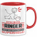 Ringer Geschenk Tasse Ich Bin Ringer Aber Sag Doch Einfach Superheld Lustige Geschenkdiee für Ringer Kaffee-Becher Rot Trendation