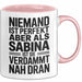 Sabina Tasse Geschenk Niemand Ist Perfekt Sabina Verdammt Nah Dran Geschenkidee Rosa Trendation