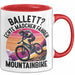 Mountainbikerin Tasse Geschenk Frauen Ballett Echte Mädchen Fahren Mountainbike Mtb Rot Trendation