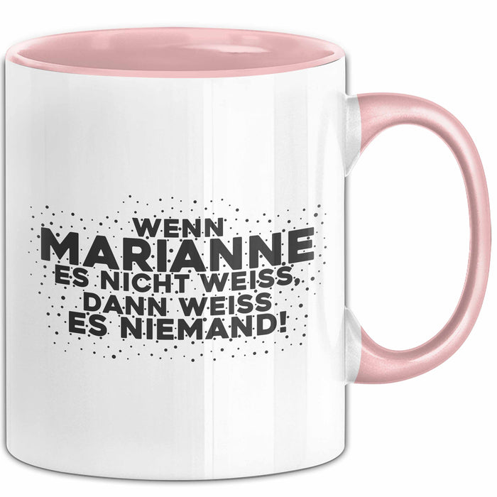 Marianne Tasse Wenn Marianne Es Nicht Weiss, Dann Weiss Es Niemand!