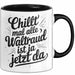 Waltraud Tasse Geschenk Chillt Mal Alle Waltraud Ist Ja Jetzt Da Geschenkidee Becher mit Name Schwarz Trendation