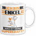 Enkel Tasse Geschenk für Enkel Geburtstag Lustiger Spruch Kaffee-Becher Was Ist Deine Superkraft Weiß Trendation